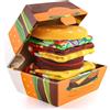AGRIMONY - Calzini divertenti con hamburger, hot dog, tacos e popcorn - Regali di Pasqua, compleanno per papà, Natale divertente per uomini, ragazzi adolescenti e donne, Medium-Large