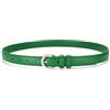 VONMELLI Cintura in pelle da donna per abiti jeans cinture in vita vintage regolabili per le donne Cintura in pelle alla moda classiche cinture da donna con fibbia a polo singolo, Verde, S:Fit Waist