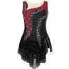 Chaoyinn Donna Body Ginnastica Ritmica Artistica Strass Abito Abbigliamento Pattinaggio Danza Latina Esibizione Nero L