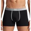 Intimitaly Liabel - (Pacco da 6) Boxer Uomo Cotone Elasticizzato - Bielastico - Mutande Uomo Cotone Intimo Mutande Uomo Colorate alla Moda Bianchi Neri Grigio LB346 (L, 2 Neri 2 Blu 2 Grigi)