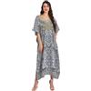 Miss Lavish London Caftano da Donna, S-3XL, Caftani da Regolare a Taglia Libera, 131-nero, 52