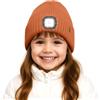 ATNKE Bambini LED Illuminato Berretto Cappello,USB Ricaricabile 4 LED Corsa Cappello Lampada Torcia Mani Invernale Calda Pile Foderato Lavorato Beanie Regali per Ragazzi e Ragazze