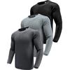 Boyzn Men's 1, 3 or 5 Pack Performance Long Sleeve T-Shirts, Quick Dry UPF 50+ Sun Protection Shirts, Moisture Wicking Sports Long Sleeve Running Tops, Athletic Gym Workout Shirts for Fishing Running