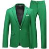 Meaunzyl Vestito Uomo Elegante 2 Pezzi Suit Slim Fit Completo Formale In Puro Colore Tuta Con Un Bottone Giacca Gilet Pantaloni Abito Da Sposa Con Tasche Chic Classica Blazer Vintage Per Matrimoni E Affari