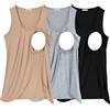 Parnixs, canotta estiva da donna per allattamento, senza maniche, comoda da allattamento (3 pezzi) - - XL