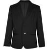 MSemis Giacca Elegante per Bambini e Ragazzi Giacca da Battesimo Festa di Nozze Nuziale Slim Fit Blazer Capotto Gentiluomo Maniche Lunghe Smoking Tuxedo Cerimonia, 4-14 Anni Nero 13-14 Anni