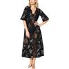 Goldenpoint Donna Copricostume Estivo Filet - Abito Lungo a Maniche Corte in Pizzo Sangallo Tinta Unita Taglia M/L Colore Nero