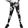 Luxleg Leggings da donna a vita alta, leggings per allenamento attivo, controllo della pancia, morbidi alla caviglia, leggings da donna, colore nero mimetico, Tasche per zampe di cane, L-XL