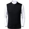 Btmpmcs Gilet da Uomo Inverno Girocollo Senza Maniche Gilet Maglia Pullover Misto Lana Comfort Maglione Casual Classico Commerciale Maglieria Canotte Cardigan Panciotto