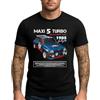 CARSPIRIT T-Shirt Maxi 5 Turbo, Rally Monte Carlo 1985, Design Auto da Corsa Retro, Nero, Nero , M
