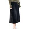 ShiFan Gonna Lunga Plissettata di Elasticizzata Vita Midi Gonne Taglie Forti Nero 6XL
