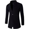 Fulidngzg Cappotto Uomo Invernale Elegante Monopetto Lana Trench Sottile Casual Spolverino Slim Fit Cappotto Outerwear Business Soprabito Lavoro Colletto Risvolto
