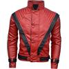 MERCH ATTIRE MJ Thriller Giacca in pelle Thrilled Concert Cosplay Costume di Halloween, L