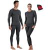 Risalti Tuta Termica Uomo Donna Lana Merino - Completo Maglia Termica e Calzamaglia Unisex in Merino con Scaldacollo Omaggio, Intimo Seamless, Traspirante e Termoregolante Estremo - Made in Italy