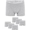 RED BRIDGE Redbridge Set di boxer da uomo, confezione da 6 mutandine aderenti in cotone, elastico in vita con logo, comoda biancheria intima dal taglio classico, grigio., XXL