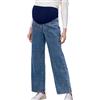 DOTBUY-SHOP Pantaloni Premaman Donna Invernali Eleganti, Pantaloni Premaman Donna Palazzo Skinny Curvy Jeans per Gravidanza, Lavoro, Salotto