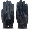 ZLUXURQ Guanti da guida in pelle di pecora 100% morbida da uomo con mesh e touch screen