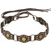 LumiSyne Vintage Cinture Western Da Donna Cinture Larghe a Disco Rivetto Borchiata Stile Stringatura Concho Cintura In Pelle Cintura Da Cowgirl Per Jeans Pantalone Abito Accessori Grunge y2k