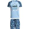 Lilo and Stitch Lilo & Stitch Weird But Cute Donna Pigiama Blu 100% Cotone