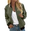 Generico Giacca Primaverile Donna - Bomber Tinta Unita, Senza Cappuccio Cerniera, Giubbotto Mezza Stagione Leggera Casual, Giubbotti a Maniche Lunghe Elegante per il Tempo Libero