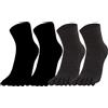 Warm-Han 99% Cotone Calze con Dita per tutti i giorni 2 Nero 2 Antracite