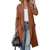 kinstell Cardigan da Donna a Maniche Lunghe Aperto sul Davanti con Tasche, Nero