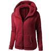 Generic Giacca in pile da donna con cappuccio pelosa, maglione invernale caldo in lana con cerniera, cappotto in cotone felpato per regali di Natale