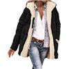 DUHGBNE Piumino Donna Invernale Corto con Cappuccio in Pile Giacca Donna Autunnale Maniche Lunghe e Tasca Elegante Outdoor Giubbotti D'Oca Casual Cappotto Cappuccio