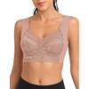 SERSARY Reggiseno Donna Pizzo Imbottito Senza Ferretto Spalla Larga Senza Cuciture Bralette Morbido Reggiseni Top Senza Ganci Comodo Reggiseno Sportivo Leggero Push Up BH
