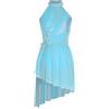 Alvivi Abito da Pattinaggio Artistico per Donna Vestito da Ballo Lirico Senza Mancia Balletto Ballerina Body Leotard da Ginnastica Dancewear Spettacolo Teatrale