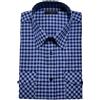 Siry Work Camicia Uomo Manica Lunga a Quadri con Taschino vestibilità Classica 100% Cotone Art. Grado (IT, Testo, L, Regular, Regular, col 391)