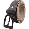 Anopo Cintura Vintage In Pelle Vera Per Uomini | 3.8 cm Di Larghezza, Fibbia A Spillo Quadrata, Regolabile, Lunghezza 105-130 cm Per Jeans E Pantaloni Casual