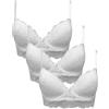 Coconuda Confezione da 3 Reggiseni Peonia Bianco 4