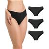 Risalti Slip Donna Brasiliana Bamboo Morbide Senza Cuciture 3 Pz