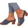 Generico Ciabatte Donna Casa, Sandali Donna Estive Eleganti Tacco Plateau Ciabatte Comodi Sandalo Antiscivolo con Punta Aperta in Pelle Traspiranti Piscina Mare da Spiaggia Casual Ortopediche