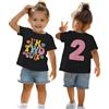BOUTIKOME Maglietta per il 2° compleanno per ragazze I'm Two Cute Stampante Shirt Secondo Compleanno Tshirt Festa di Compleanno Abbigliamento Estivo Manica Corta Top Morbido Girocollo Camicie 2 anni Bambini