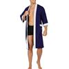 CRETUAO Accappatoio Uomo microfibra, Vestaglia Cotone Uomo Pigiama da Bagno Estivo Leggero Assorbente Traspirante per la Doccia Casa per Doccia Fitness Nuoto Casa,Blu,L