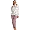 Galeone - Biancheria e Tessuti Pigiama Donna Antracite in Tessuto Coral Pigiama Donna Invernale Confortevole Pigiamone Donna Morbido E Caldo Pigiami da Donna per Sonno di qualità qualità