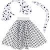 I LOVE FANCY DRESS LTD Costume da Donna Dalmata - Gonna a Pois Bianchi e Neri, Orecchie su Fascia e Coda, per TV/Film World Book Day
