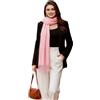 LA FERANI Sciarpa da Donna in Cashmere Autunno Inverno 185x65 Bianco Nero Pashmina Panno Lana Tinta Unita Regalo per Lei, Rosso Scuro (Rosa)