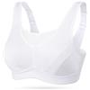 Wingslove Reggiseno Sportivo Donna, Reggiseno Senza Ferretto Non Imbottito Sostegno Forte (Bianco,9E)