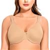 MELENECA Reggiseno Donna Minimizer Senza Cuciture, Sfoderato, Confortevole per Taglie Forti con Ferretto Mandorla 5D