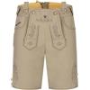 Steigenhöfer Manufaktur Lukas - Pantaloncini bavaresi Softshell con bretelle - Lederhosen Oktoberfest Outfit, Beige, 50 IT