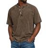 Generico Magliette Maniche Corte Uomo Scollo Rotondo Tinte Unite - Abbigliamento Uomo Magliette Trekking Moda Traspirante, T-Shirt Semplice Lavoro Classic Fitness