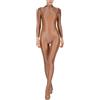Freebily Sexy Lingerie Donna Bodystocking Donna Maniche Lunghe Bodysuits Catsuit Mini Abito Sexy Hot per Sesso Tuta Intera Camicia da Notte Collant Nightwear Clubwear Caffè 3XL