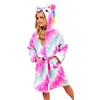Ceruwum Accappatoio Unicorno per Bambina Morbidi Vestaglie in Pile con Cappuccio per Ragazze (Rosa/Viola/Blu, 8-9 anni)