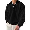 Kobilee Polo Uomo Manica Lunga Caldo Sportiva T Shirt Invernale Classica Pesanti Maglietta Taglie Forti Basic T-Shirt Firmate da Lavoro Polo Vintage Cotone
