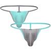 SUKREW - Intimo da Uomo Mutandine a Perizoma - G-String Multipack 1x Peppermint + 1x Silver Sparkle - Taglia L