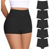 FallSweet Mutande Senza Cuciture Boxer Donna Confezione Multipla(Nero,3XL)