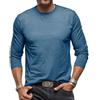 RQPYQF Maglietta da Uomo Manica Lunghe Casuale Henley T-Shirt Maglie a Manica Lunga Leggera Top vestibilità Regolare CS34 (Blu Denim, XL)